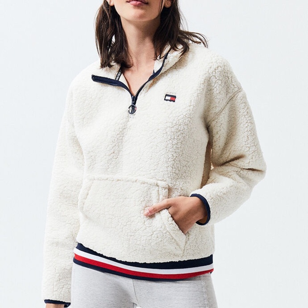 TOMMY HILFIGER SHERPA HALF-ZIP